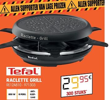 Promoties Tefal raclette grill re12a810 - Tefal - Geldig van 26/10/2022 tot 09/11/2022 bij Electro Depot