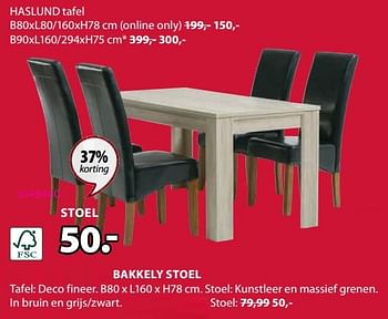 Promoties Bakkely stoel - Huismerk - Jysk - Geldig van 24/10/2022 tot 27/11/2022 bij Jysk