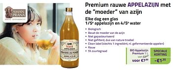 Promoties Bio appelazijn premium - Amanprana - Geldig van 01/11/2022 tot 30/11/2022 bij Mannavita