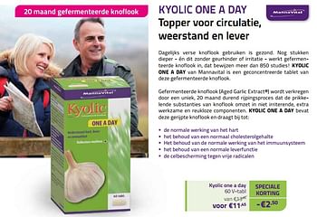 Promoties Kyolic one a day - Mannavital - Geldig van 01/11/2022 tot 30/11/2022 bij Mannavita