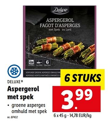 Promoties Aspergerol met spek - Deluxe - Geldig van 07/11/2022 tot 12/11/2022 bij Lidl