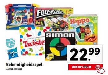 Promoties Behendigheidsspel - Hasbro - Geldig van 07/11/2022 tot 12/11/2022 bij Lidl