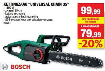 Promoties Bosch kettingzaag “universal chain 35 - Bosch - Geldig van 26/10/2022 tot 06/11/2022 bij Hubo