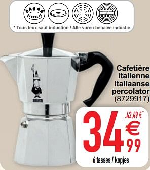 Promoties Cafetière italienne italiaanse percolator - Bialetti - Geldig van 31/10/2022 tot 07/11/2022 bij Cora