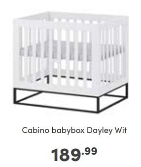 Promoties Cabino babybox dayley wit - Cabino - Geldig van 30/10/2022 tot 05/11/2022 bij Baby & Tiener Megastore