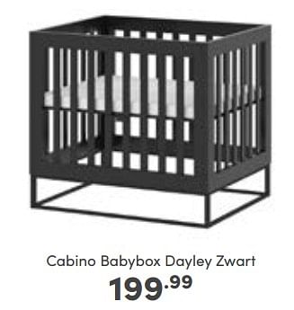Promoties Cabino babybox dayley zwart - Cabino - Geldig van 30/10/2022 tot 05/11/2022 bij Baby & Tiener Megastore