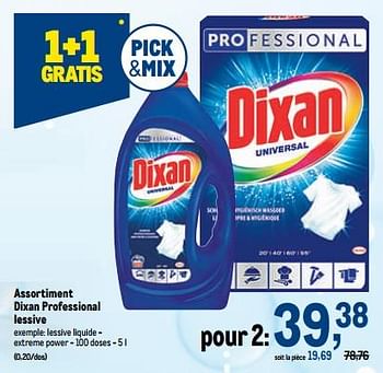 Promotions Dixan professional lessive liquide - extreme power - Dixan - Valide de 02/11/2022 à 15/11/2022 chez Makro