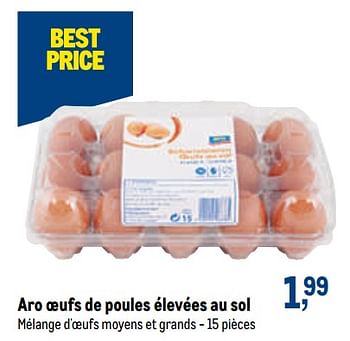 Promotions Aro oeufs de poules élevées au sol - Aro - Valide de 02/11/2022 à 15/11/2022 chez Makro
