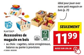 Promotions Accessoires de magasin en bois - Playtive Junior - Valide de 07/11/2022 à 12/11/2022 chez Lidl