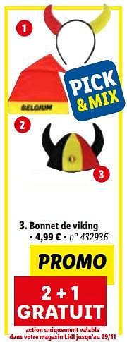 Promotions Bonnet de viking - Produit maison - Lidl - Valide de 07/11/2022 à 12/11/2022 chez Lidl