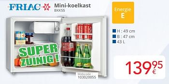 Promoties Friac mini-koelkast bkk55 - Friac - Geldig van 01/11/2022 tot 13/11/2022 bij Eldi