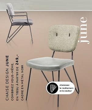 Promotions Chaise design june - Produit Maison - Xooon - Valide de 27/10/2022 à 30/11/2022 chez Xooon