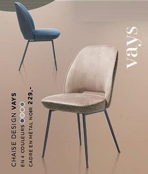 Promotions Chaise design vays - Produit Maison - Xooon - Valide de 27/10/2022 à 30/11/2022 chez Xooon