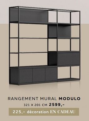 Promotions Rangement mural modulo - Produit Maison - Xooon - Valide de 27/10/2022 à 30/11/2022 chez Xooon