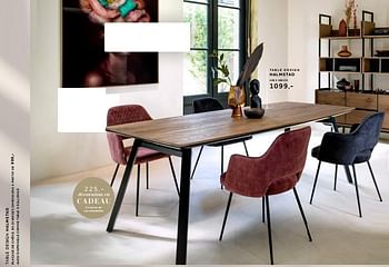 Promotions Table design halmstad - Produit Maison - Xooon - Valide de 27/10/2022 à 30/11/2022 chez Xooon
