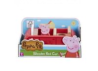 Peppa met de rode auto in hout-Peppa  Pig