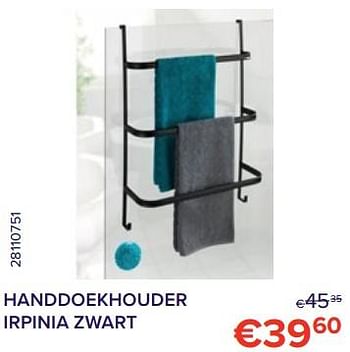 Promoties Handdoekhouder irpinia zwart - Wenko - Geldig van 01/11/2022 tot 30/11/2022 bij Euro Shop