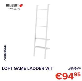 Promoties Loft game ladder wit - Allibert - Geldig van 01/11/2022 tot 30/11/2022 bij Euro Shop