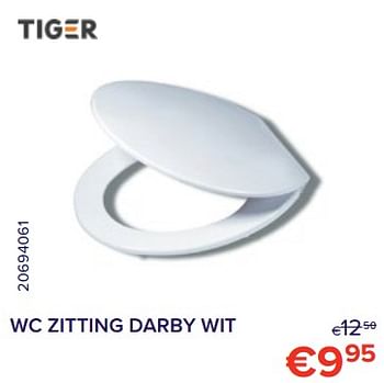 Promoties Wc zitting darby wit - Tiger - Geldig van 01/11/2022 tot 30/11/2022 bij Euro Shop