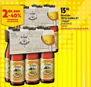 Promoties Blond bier tripel karmeliet - TRipel Karmeliet - Geldig van 02/11/2022 tot 08/11/2022 bij Match