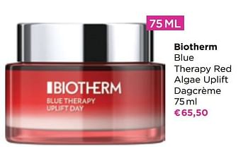 Promoties Biotherm blue therapy red algae uplift dagcrème - Biotherm - Geldig van 31/10/2022 tot 06/11/2022 bij ICI PARIS XL