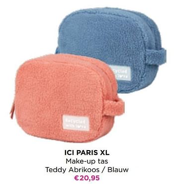 Promoties Ici paris xl make-up tas teddy abrikoos - blauw - Huismerk - ICI PARIS XL - Geldig van 31/10/2022 tot 06/11/2022 bij ICI PARIS XL