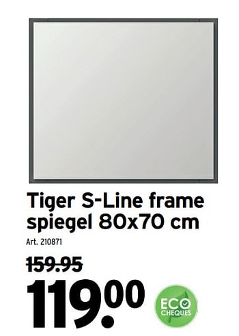 Promoties Tiger s-line frame spiegel - Tiger - Geldig van 01/11/2022 tot 31/12/2022 bij Gamma