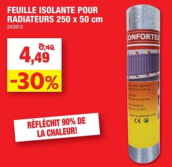 Promotions Feuille isolante pour radiateurs - Confortex - Valide de 02/11/2022 à 06/11/2022 chez Hubo