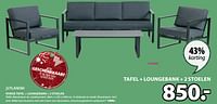 Vonge tafel + loungebank + 2 stoelen-Jutlandia