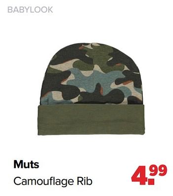 Promoties Muts camouflage rib - Baby look - Geldig van 24/10/2022 tot 03/12/2022 bij Baby-Dump