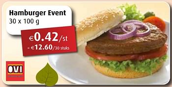 Promoties Hamburger event - OVI - Geldig van 31/10/2022 tot 26/11/2022 bij Aronde