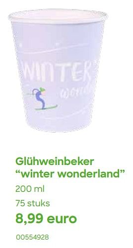 Promotions Glühweinbeker winter wonderland - Produit Maison - Ava - Valide de 01/11/2022 à 31/12/2022 chez Ava