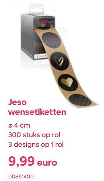 Promotions Jeso wensetiketten - Jeso Cards - Valide de 01/11/2022 à 31/12/2022 chez Ava