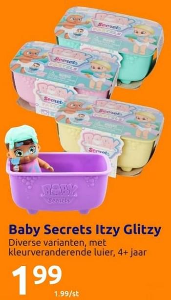 Promoties Baby secrets itzy gitzy - Baby Secrets - Geldig van 19/10/2022 tot 25/10/2022 bij Action