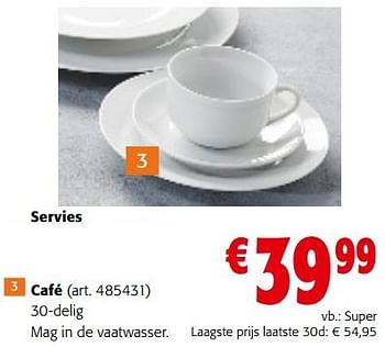 Promoties Servies café - Huismerk - Colruyt - Geldig van 02/11/2022 tot 15/11/2022 bij Colruyt