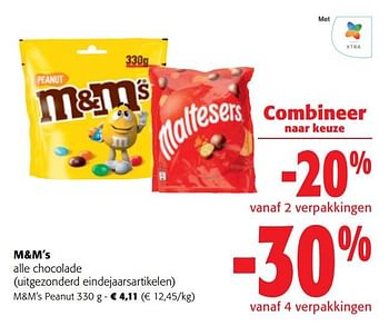 Promoties M+m’s peanut - M&M 's - Geldig van 02/11/2022 tot 15/11/2022 bij Colruyt