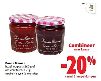 Promoties Bonne maman aardbei - Bonne Maman - Geldig van 02/11/2022 tot 15/11/2022 bij Colruyt