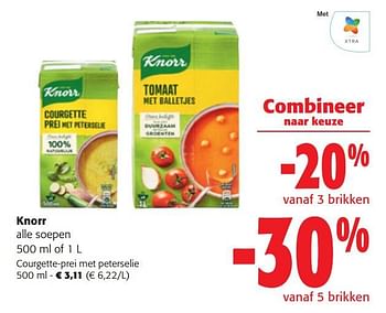 Promoties Knorr courgette-prei met peterselie - Knorr - Geldig van 02/11/2022 tot 15/11/2022 bij Colruyt