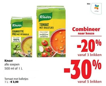 Promoties Knorr tomaat met balletjes - Knorr - Geldig van 02/11/2022 tot 15/11/2022 bij Colruyt