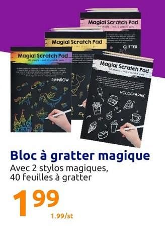 Promotions Bloc à gratter magique - Produit Maison - Action - Valide de 19/10/2022 à 25/10/2022 chez Action