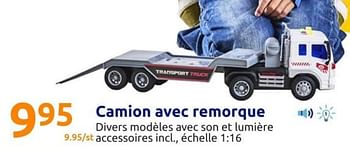 Promotions Camion avec remorque - Produit Maison - Action - Valide de 19/10/2022 à 25/10/2022 chez Action