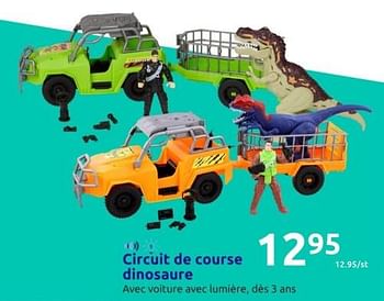 Promotions Circuit de course dinosaure - Produit Maison - Action - Valide de 19/10/2022 à 25/10/2022 chez Action