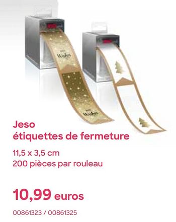 Promotions Jeso étiquettes de fermeture - Jeso Cards - Valide de 01/11/2022 à 31/12/2022 chez Ava