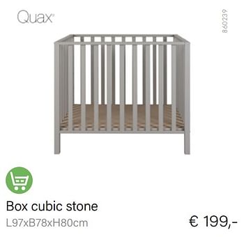 Promoties Box cubic stone - Quax - Geldig van 01/11/2022 tot 30/11/2022 bij Multi Bazar