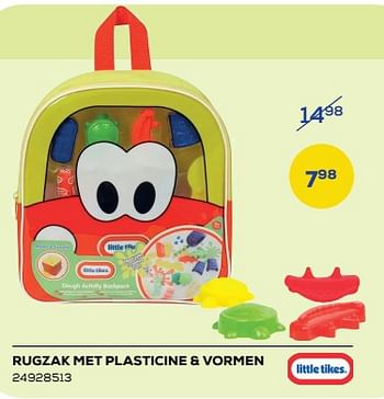 Promoties Rugzak met plasticine + vormen - Little Tikes - Geldig van 04/11/2022 tot 09/12/2022 bij Supra Bazar