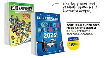 Promoties Scheurkalender 2023 fc de kampioenen of de buurtpolitie - Huismerk - Supra Bazar - Geldig van 04/11/2022 tot 09/12/2022 bij Supra Bazar