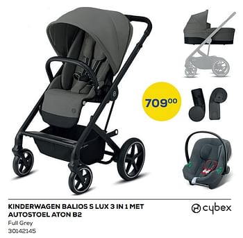 Promoties Kinderwagen balios s lux 3 in 1 met autostoel aton b2 - Cybex - Geldig van 04/11/2022 tot 09/12/2022 bij Supra Bazar