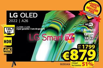 Promotions Lg oled oled55a26 - LG - Valide de 09/11/2022 à 16/11/2022 chez ElectroStock