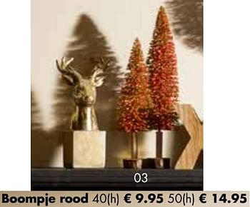 Promotions Boompje rood - Produit Maison - Multi Bazar - Valide de 07/11/2022 à 31/12/2022 chez Multi Bazar