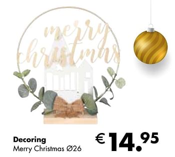 Promoties Decoring merry christmas - Huismerk - Multi Bazar - Geldig van 07/11/2022 tot 31/12/2022 bij Multi Bazar